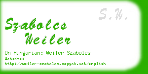 szabolcs weiler business card